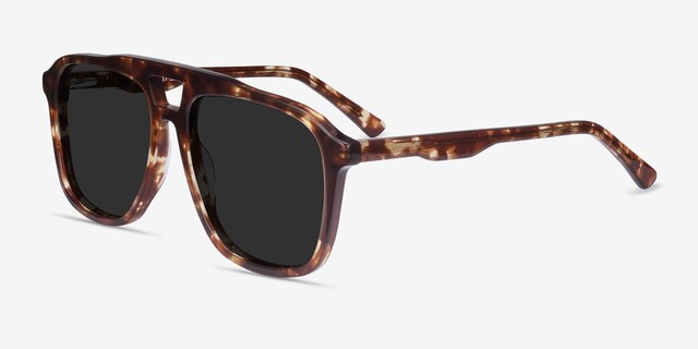 Aster Light Tortoise AcetateSunglass Frames from EyeBuyDirect, Angle View