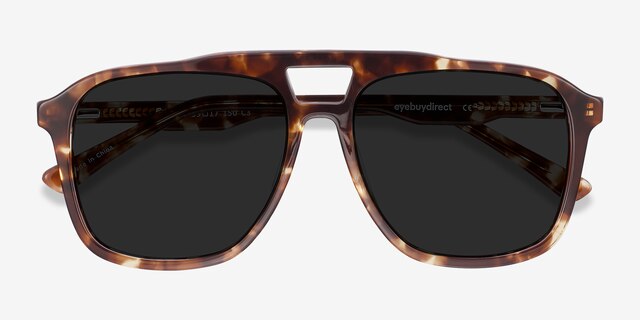 Aster Light Tortoise AcetateSunglass Frames from EyeBuyDirect, Closed View