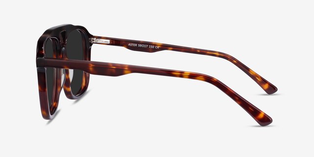 Aster Dark Tortoise AcetateSunglass Frames from EyeBuyDirect, Side View
