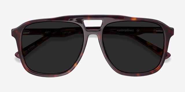 Aster Dark Tortoise AcetateSunglass Frames from EyeBuyDirect, Closed View