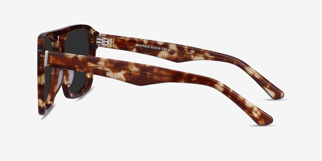 Bauhaus Havana Tortoise AcetateSunglass Frames from EyeBuyDirect, Side View
