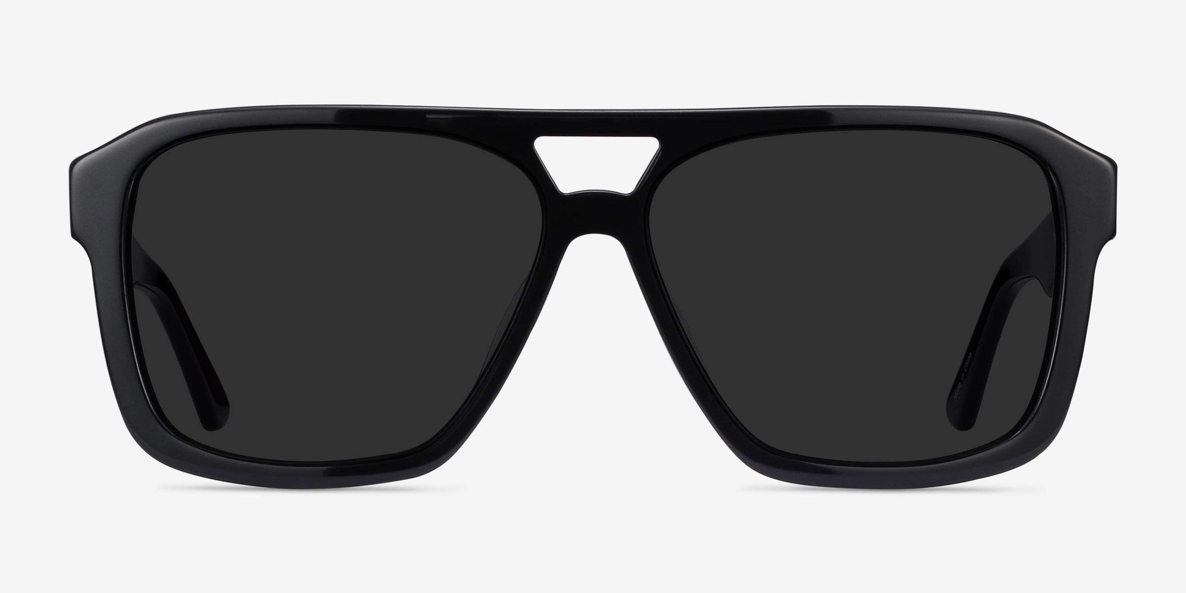 Black aviator Acetate sunglasses Online Full Rim Bauhaus 1.6 Basic Tint Lenses