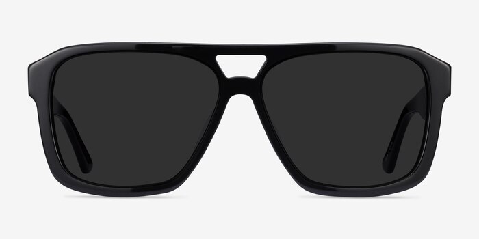 Bauhaus Black Acetate Sunglass Frames from EyeBuyDirect