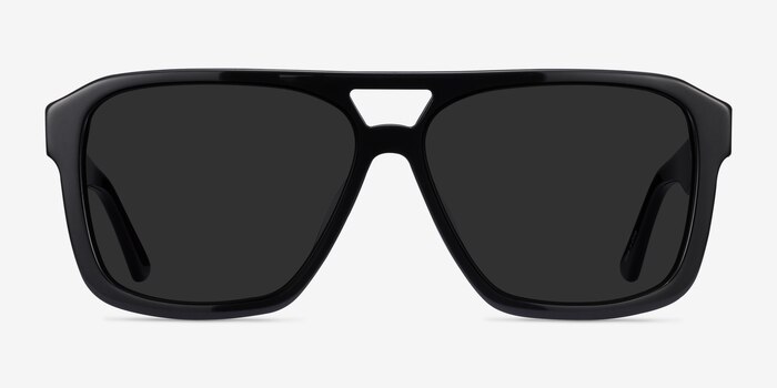 Bauhaus Noir Acétate Soleil de Lunette de vue d'EyeBuyDirect