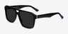 Bauhaus Black AcetateSunglass Frames from EyeBuyDirect, Angle View