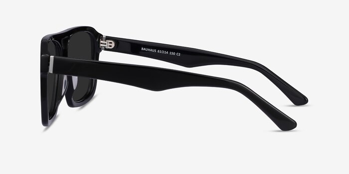 Bauhaus Noir Acétate Soleil de Lunette de vue d'EyeBuyDirect