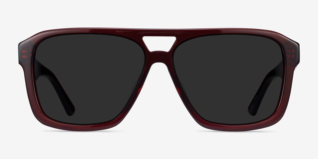 Bauhaus Burgundy AcetateSunglass Frames from EyeBuyDirect, Front View