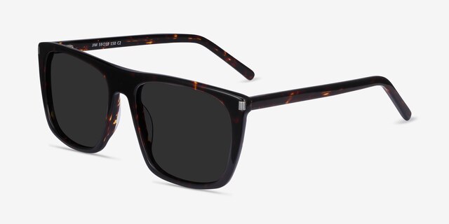 Jim Dark Tortoise AcetateSunglass Frames from EyeBuyDirect, Angle View