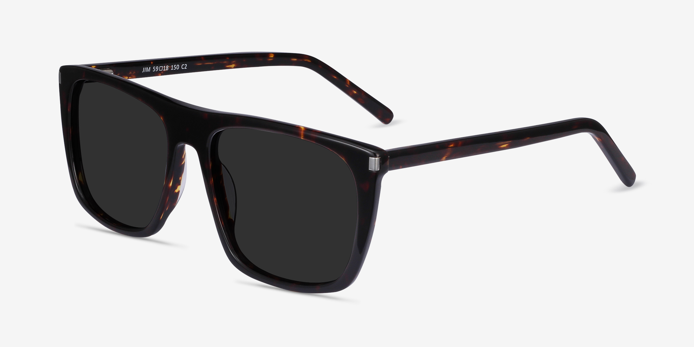 Jim Square Dark Tortoise Frame Sunglasses For Men Eyebuydirect Canada