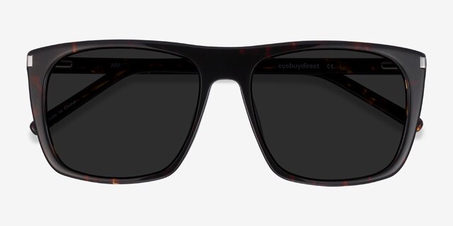 Jim Dark Tortoise AcetateSunglass Frames from EyeBuyDirect, Closed View