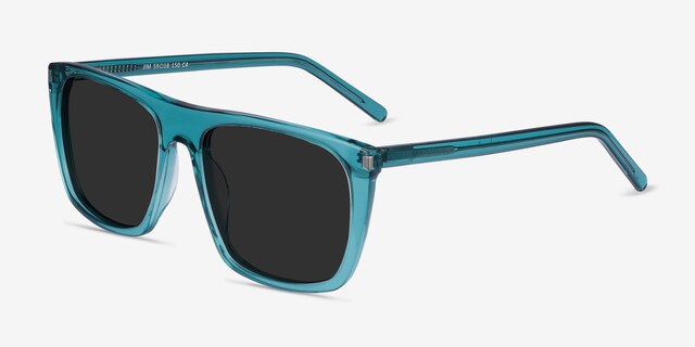 Jim Teal AcetateSunglass Frames from EyeBuyDirect, Angle View