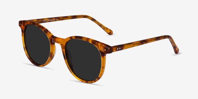 Seah Warm Tortoise AcétateSoleil de Lunette de vue d'EyeBuyDirect, Vue d'Angle
