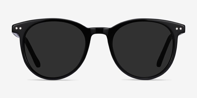 Seah Black AcetateSunglass Frames from EyeBuyDirect, Front View