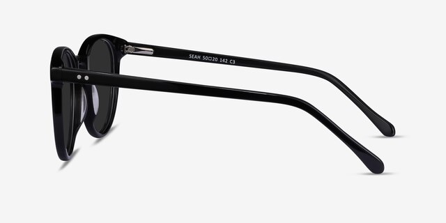 Seah Black AcetateSunglass Frames from EyeBuyDirect, Side View