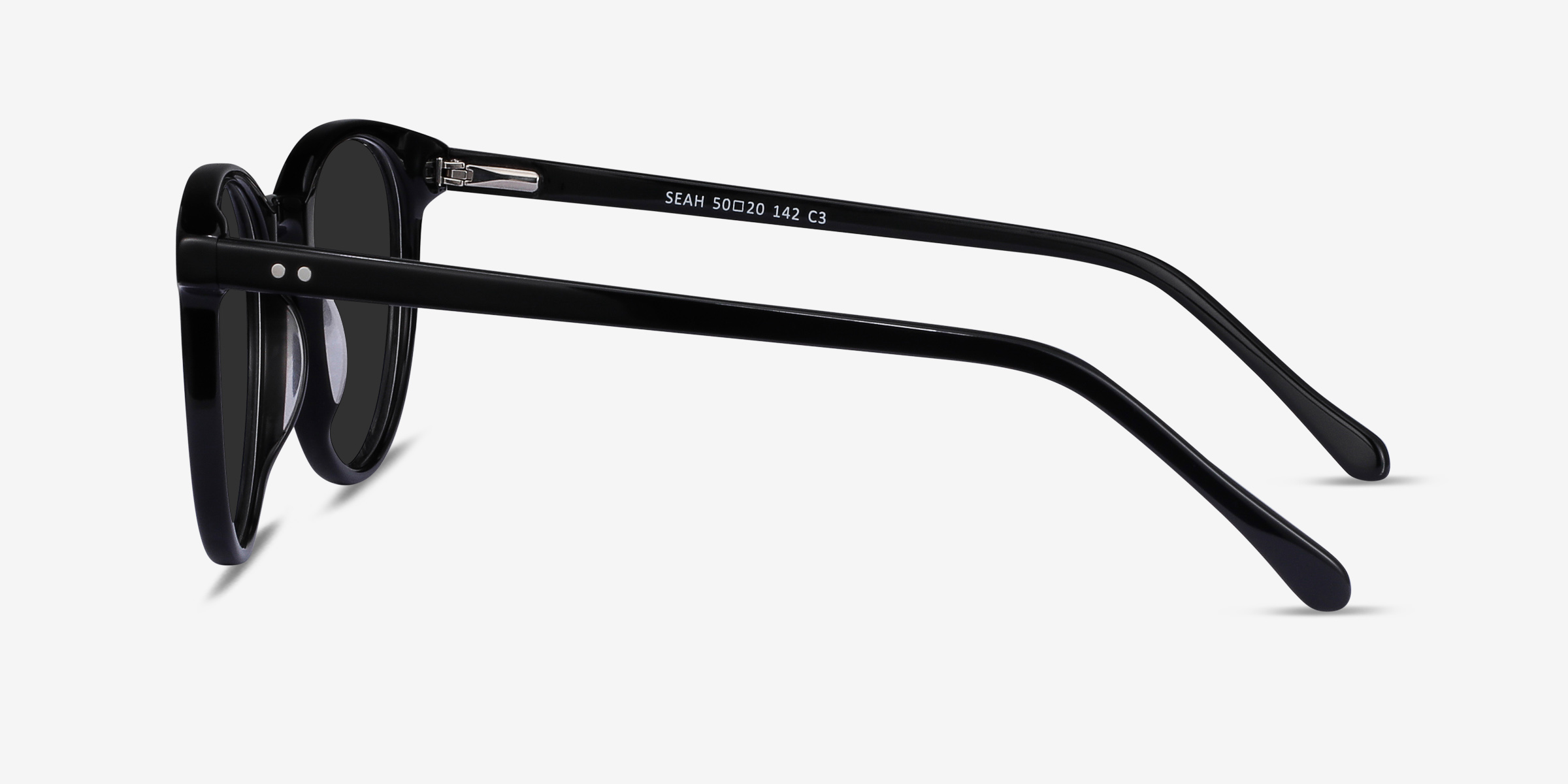 Seah - Round Black Frame Prescription Sunglasses | Eyebuydirect
