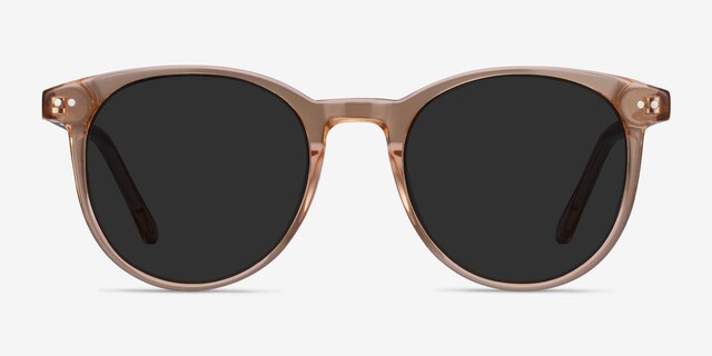 Seah Clear Brown AcetateSunglass Frames from EyeBuyDirect, Front View