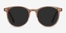 Seah Clear Brown AcetateSunglass Frames from EyeBuyDirect, Front View