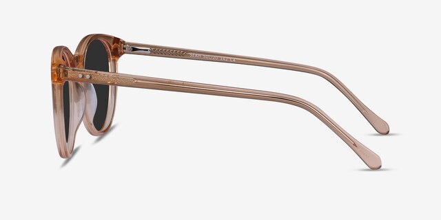 Seah Clear Brown AcetateSunglass Frames from EyeBuyDirect, Side View