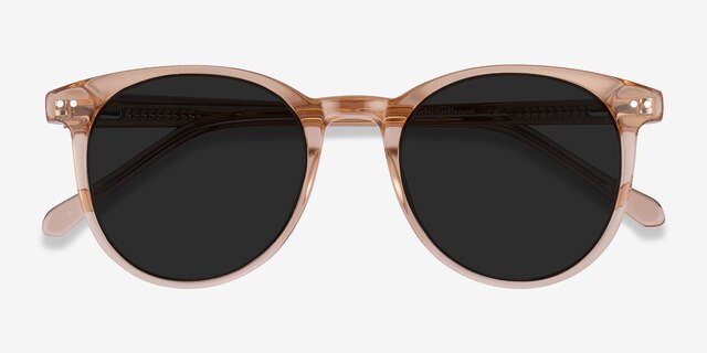 Seah Clear Brown AcetateSunglass Frames from EyeBuyDirect, Closed View