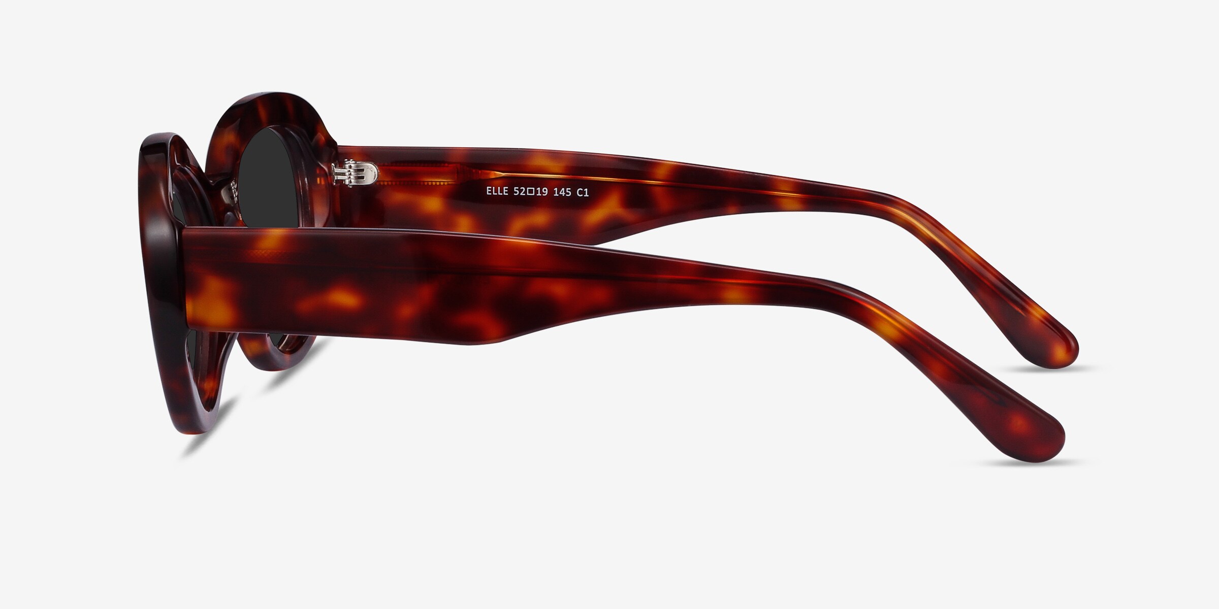 Elle - Oval Tortoise Frame Sunglasses For Women | Eyebuydirect display picture 2