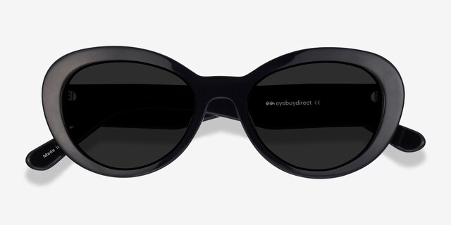 Elle Black AcetateSunglass Frames from EyeBuyDirect, Closed View