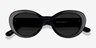 Elle Black AcetateSunglass Frames from EyeBuyDirect, Closed View