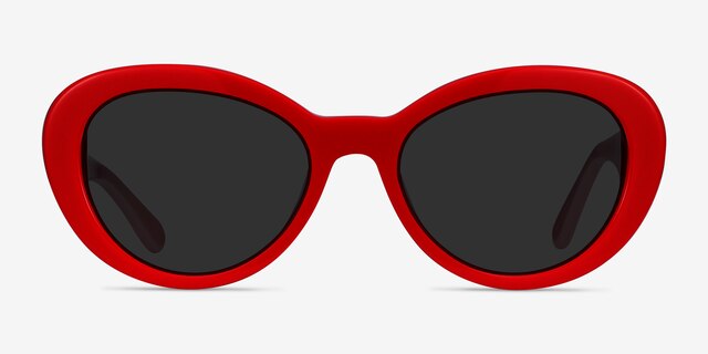 Elle Red & Pink AcétateSoleil de Lunette de vue d'EyeBuyDirect, Vue de Face
