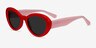 Elle Red & Pink AcétateSoleil de Lunette de vue d'EyeBuyDirect, Vue d'Angle