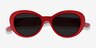 Elle Red & Pink AcétateSoleil de Lunette de vue d'EyeBuyDirect, Vue Rapprochée