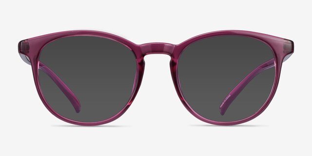 Deja Vu Cassis PlastiqueSoleil de Lunette de vue d'EyeBuyDirect, Vue de Face