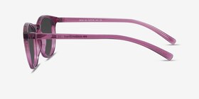 Deja Vu Cassis Plastique Soleil de Lunette de vue d'EyeBuyDirect, Vue de Côté