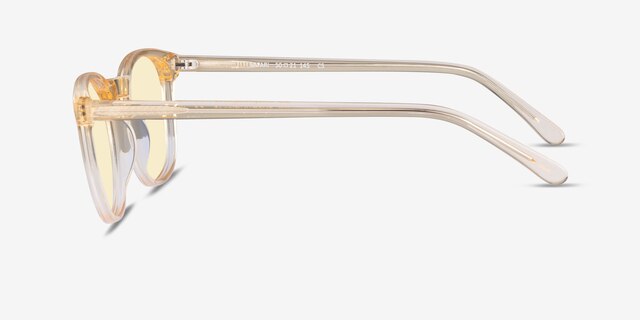 Safari Clear Melon AcetateSunglass Frames from EyeBuyDirect, Side View