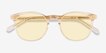 Safari Clear Melon AcetateSunglass Frames from EyeBuyDirect, Closed View
