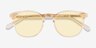Safari Clear Melon AcetateSunglass Frames from EyeBuyDirect, Closed View