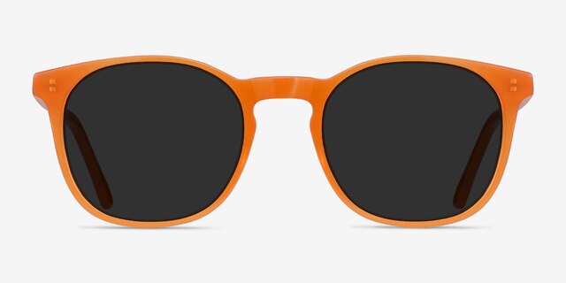 Safari Orange AcetateSunglass Frames from EyeBuyDirect, Front View