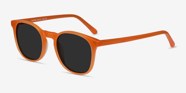 Safari Orange AcetateSunglass Frames from EyeBuyDirect, Angle View