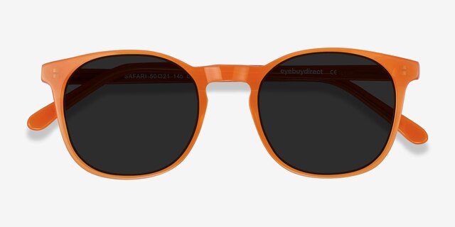 Safari Orange AcetateSunglass Frames from EyeBuyDirect, Closed View