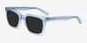 Riddle Clear Blue AcetateSunglass Frames from EyeBuyDirect, Angle View