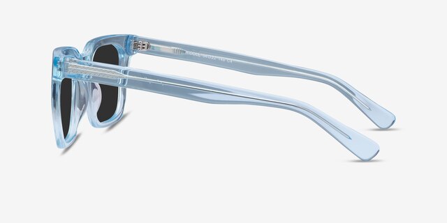 Riddle Clear Blue AcetateSunglass Frames from EyeBuyDirect, Side View