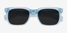 Riddle Clear Blue AcetateSunglass Frames from EyeBuyDirect, Closed View