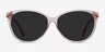 Lima Clear Pink AcetateSunglass Frames from EyeBuyDirect, Front View