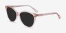 Lima Clear Pink AcetateSunglass Frames from EyeBuyDirect, Angle View