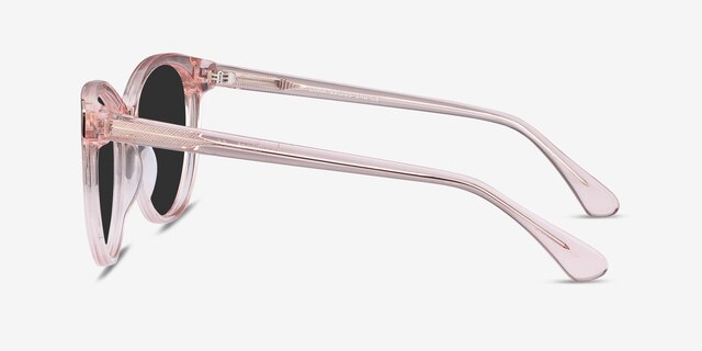Lima Clear Pink AcetateSunglass Frames from EyeBuyDirect, Side View