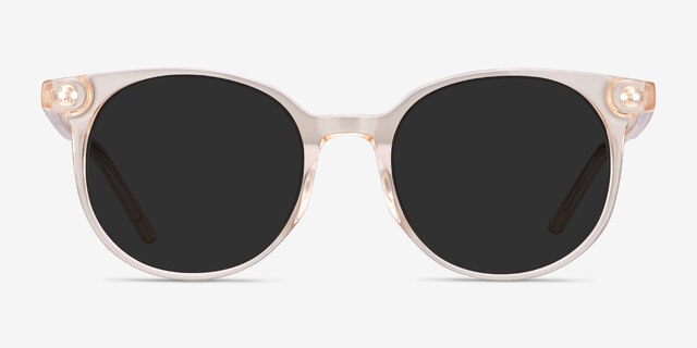 Hideout Clear Melon AcetateSunglass Frames from EyeBuyDirect, Front View