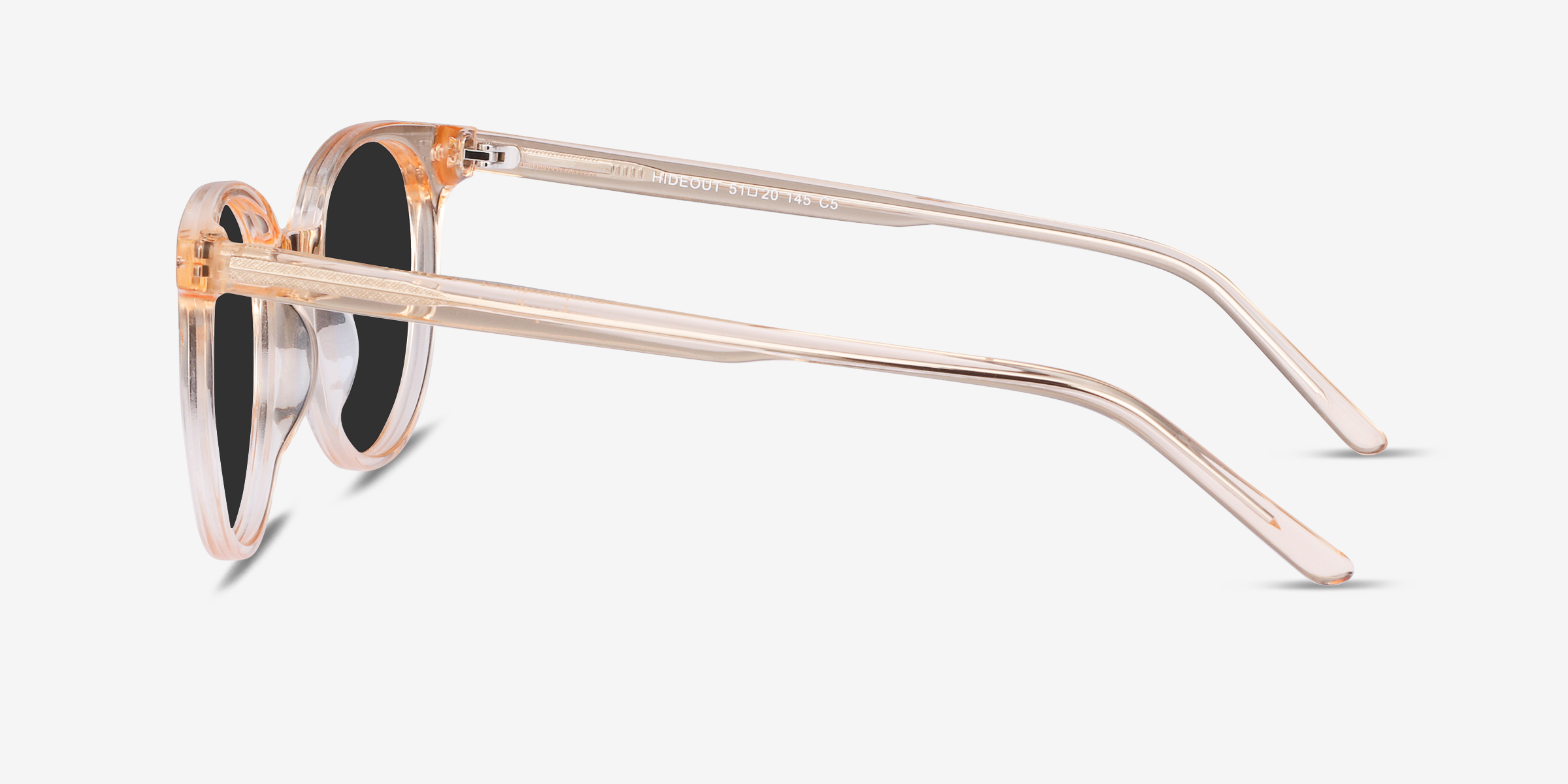 Hideout Round Clear Melon Frame Sunglasses For Women Eyebuydirect