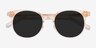 Hideout Clear Melon AcetateSunglass Frames from EyeBuyDirect, Closed View