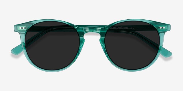 Sun Kyoto Emerald Green AcetateSunglass Frames from EyeBuyDirect, Closed View