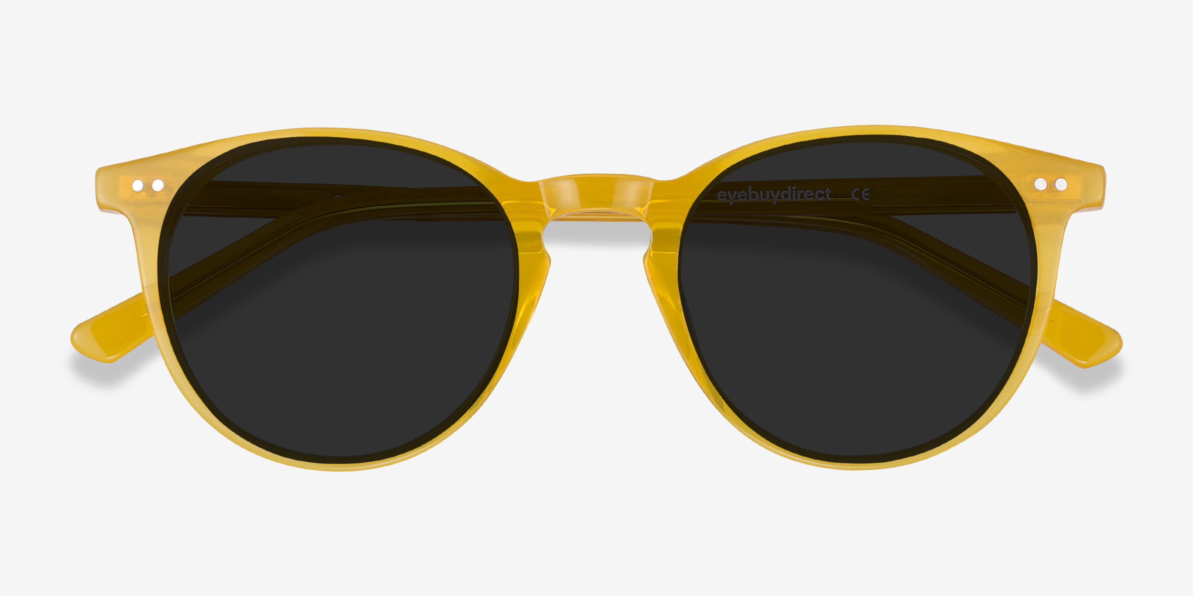 Sun Kyoto Round Yellow Frame Prescription Sunglasses Eyebuydirect