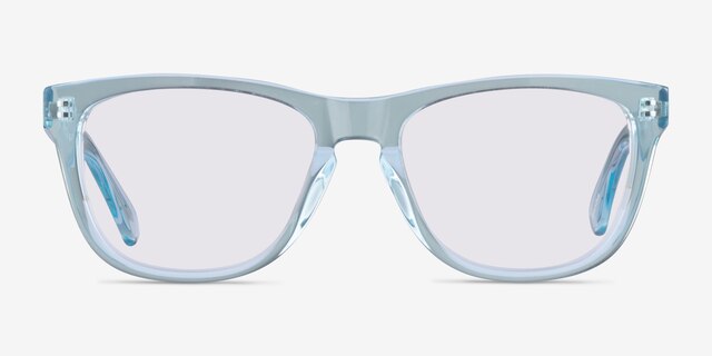 Malibu Clear Blue AcetateSunglass Frames from EyeBuyDirect, Front View