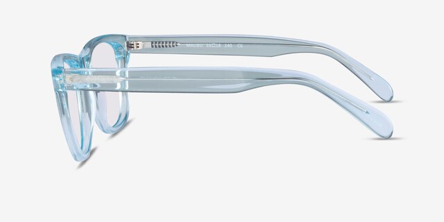 Malibu Clear Blue AcetateSunglass Frames from EyeBuyDirect, Side View